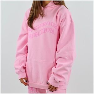 NWOT Boys Lie Dangerous Affection Pink Hoodie
